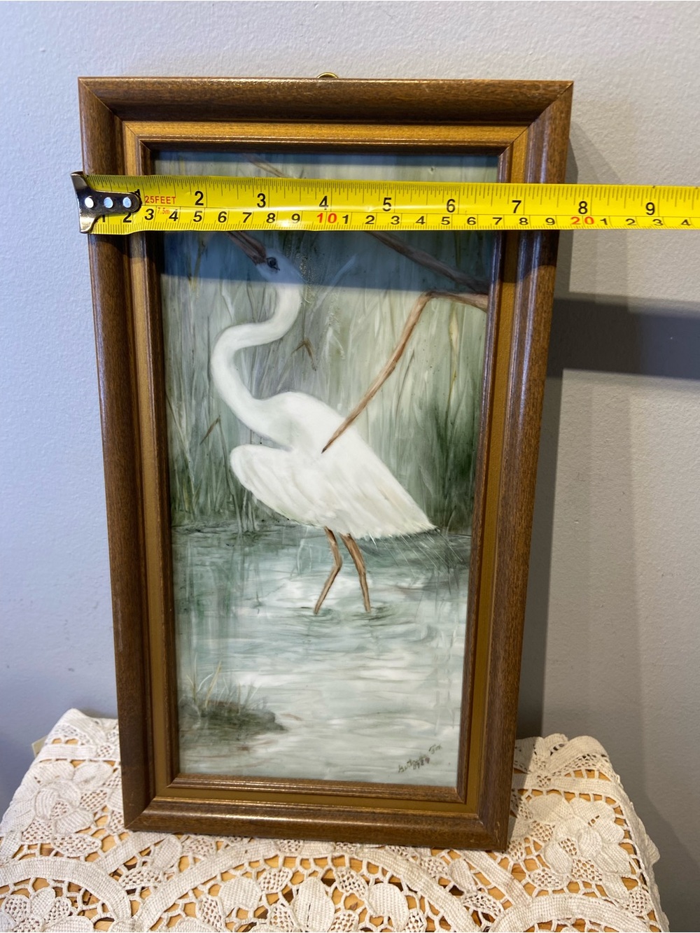 Pair of Hand Painted Birds on Porcelain Tile - Picture 9 of 10